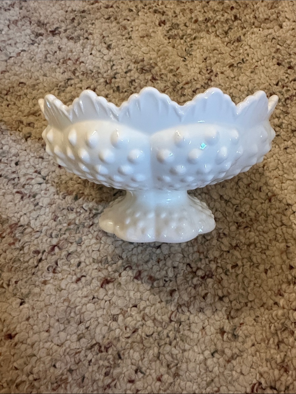 Fenton hobnail candle holder